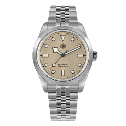 San Martin 38mm Men's Sport Watch Fashion Luxury Explore Climbing Automatic Mechanical Sapphire Waterproof 5 Links Bracelet BGW-9