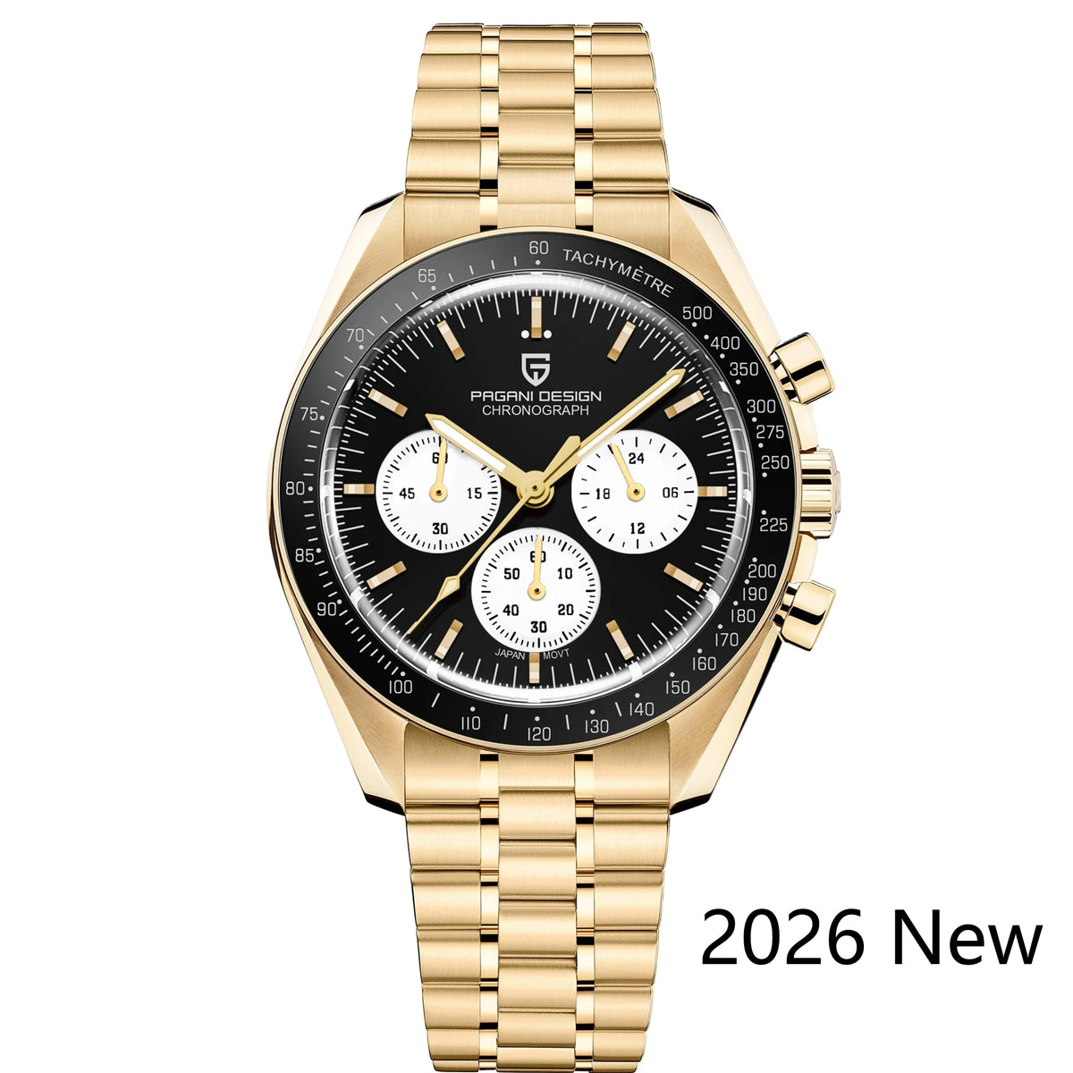 PAGANI DESIGN 2026 New Mens Watches Panda Moon Watch Luxury Quartz Watch For Men Automatic Date Sport Chronograph Wristwatch Men