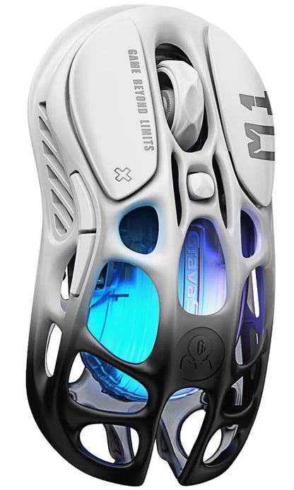 Rato Gaming Sem Fios GravaStar Mercury M1 Pro 26000DPI com Cabo / 2.4GHz / Bluetooth GLOWSYNC RGB
