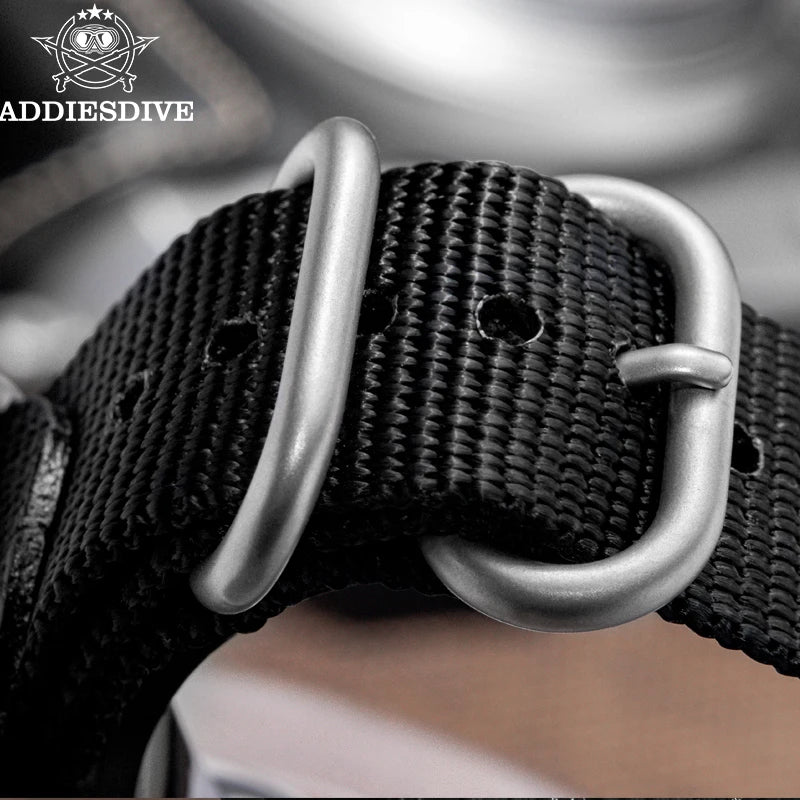 ADDIESDIVE Luxury Quartz Watch For Men New 36mm AR Coated Bubble Glass AD2079 Luminous 100m Waterproof Stainless Steel Men Gift