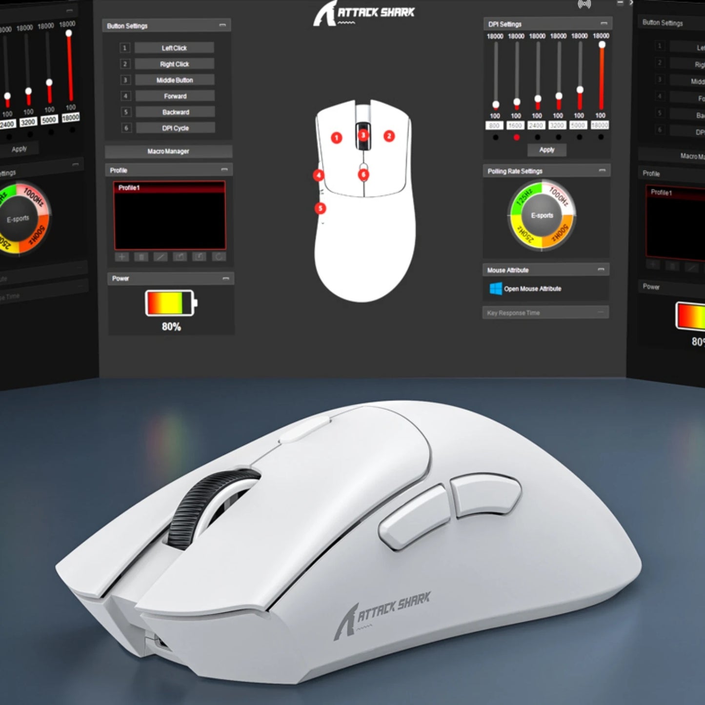 Attack Shark R1 brezžična miška Bluetooth za gaming, viralna miška, ki so jo ocenili vplivneži, senzor PAW3311, frekvenca odzivanja 1000Hz