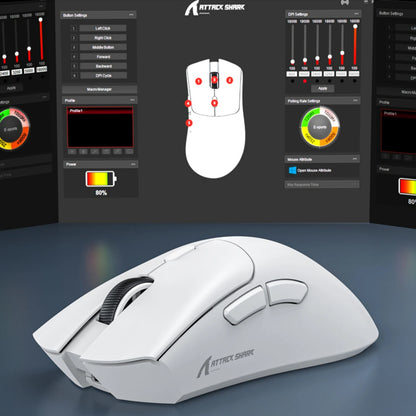 Attack Shark R1 brezžična miška Bluetooth za gaming, viralna miška, ki so jo ocenili vplivneži, senzor PAW3311, frekvenca odzivanja 1000Hz
