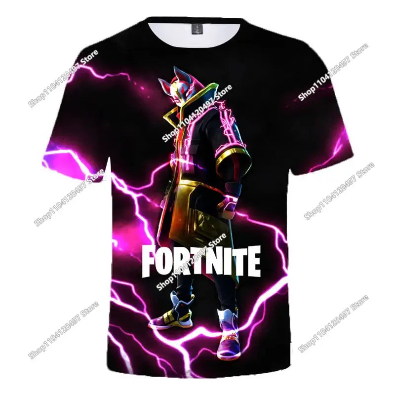 Christmas Fortnite 3d T-shirt Tees Battle Royale Streetwear Kids Victory Game Men and Women Harajuku T Shirt Teen Clothes