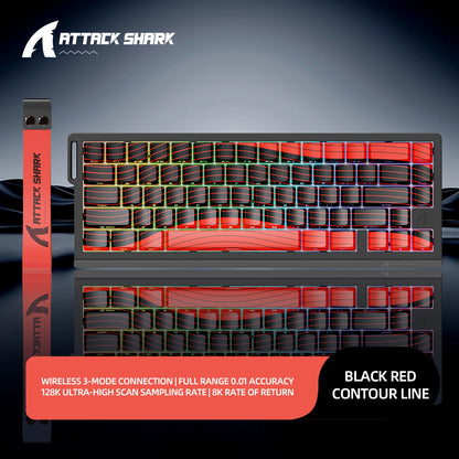 Tastiera da gaming magnetica ATTACK SHARK X68HE X68PRO HE e FREEWOLF F68 cablata F68Pro wireless per pro gaming 0.01mm Rapid Trigg