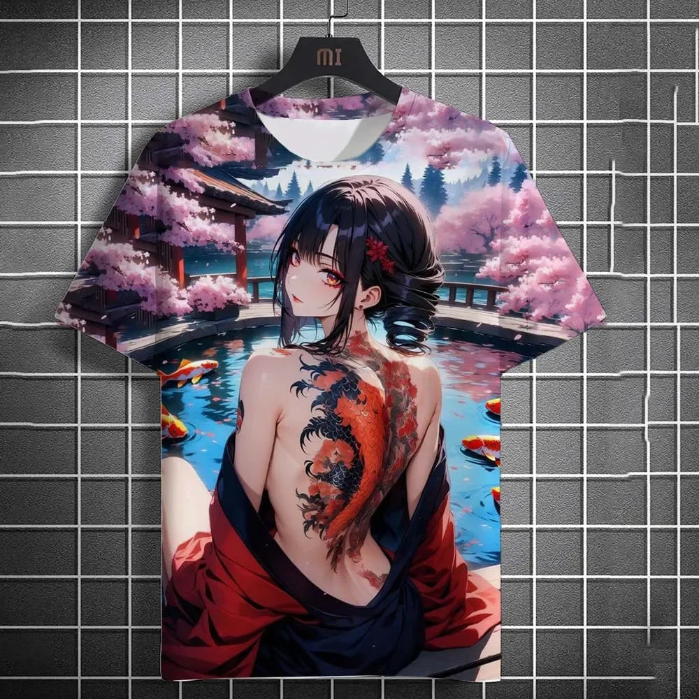 3D Printed Cool Boy Snake Butterfly T Shirt For Men Colorful Cartoon Pattern T-Shirts Summer Street Short-Sleeved Tees Loose Top