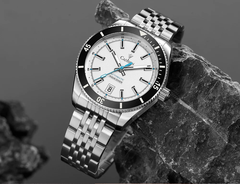 NEW 2025 CADISEN Mens Watches Mechanical Wristwatch For Men Automatic Watch Men Japan 8215 Ceramic Bezel 10Bar Waterproof Clock