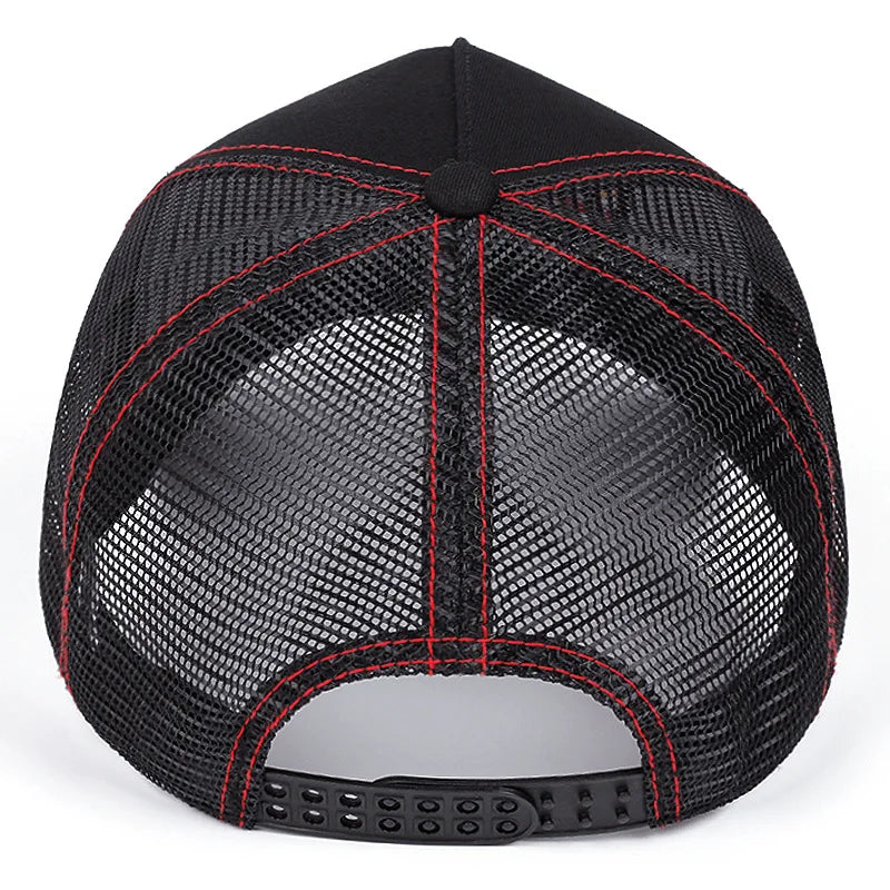 Trendi sas hímzésű baseball sapka férfiaknak és nőknek, nyári, lélegző hálós, snapback trucker sapka