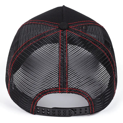 Trendi sas hímzésű baseball sapka férfiaknak és nőknek, nyári, lélegző hálós, snapback trucker sapka