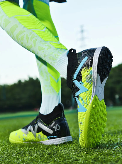 Chaussures de football professionnelles TF Broken Nail pour adolescents, chaussures de training montantes d'aspect robuste, pour adultes, pour l'extérieur, antidérapantes