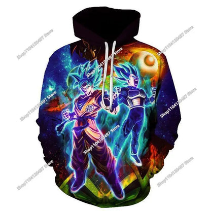 Dragon Ball Hoodie for Boys and Girls, New Autumn and Winter Style Creative Loose and Versatile Hooded Sweatshirt