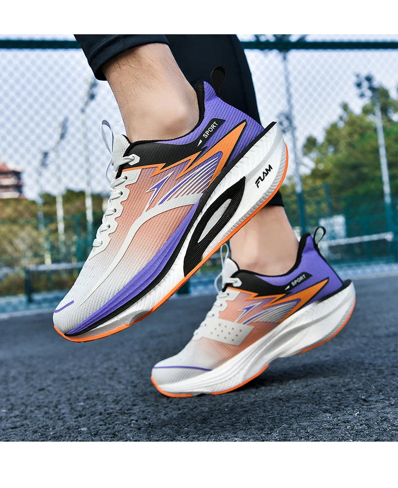 Men Sports Running Shoes Marathon Air Cushion Breathable Lightweight Comfortable Women Outdoor Athletic Sneakers Jogging Tenis