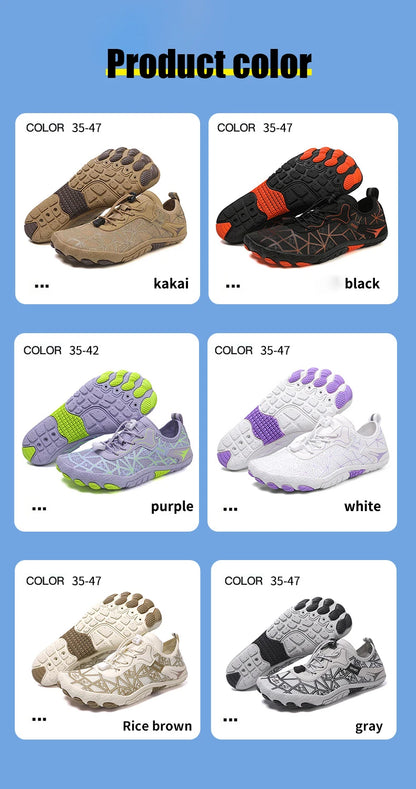 New Barefoot Wading Shoes Men Women Mesh Quick-Drying Beach Shoes Outdoor Non-Slip Swimming Shoes Unisex Water Sports Shoes