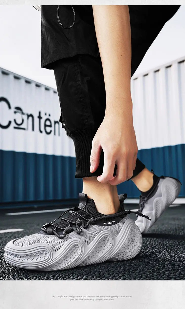 Warrior Original Brand Men's Sneaker Trend Mesh Breathable Soft Design Sports Shoes Summer Walking Jogging Men Casual Shoes