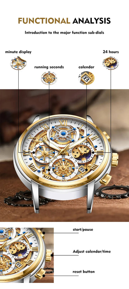 LIGE 2024 New Fashion Gold Women Watch Top Brand Luxury Waterproof Watches for Women Sport Quartz Chronograph Relogio Feminino