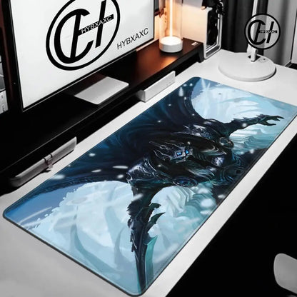 World of Warcraft Lich King Mouse Pad PC HD Anime Gaming Accessories Keyboard Mousepad Laptop XXL Game Cabinet Desk Mat Carpet