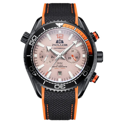 PAULAREIS P Relógio mecânico automático de luxo para homem com corda automática, bracelete em borracha, impermeável, luminoso, com data, relógio de moda masculino