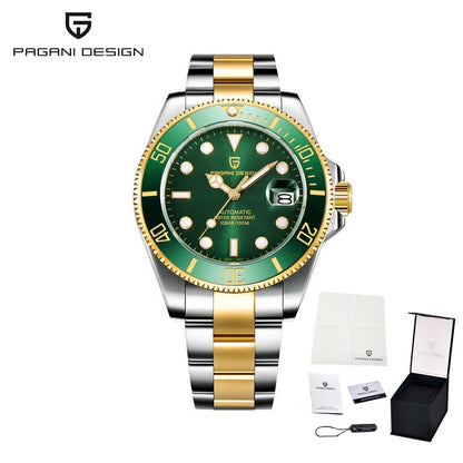 New PAGANI DESIGN Diving Automatic Mechanical Watch Luxury Sports Waterproof Watch Stainless Steel Sapphire Luminous Watch for Men