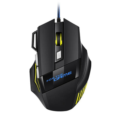 1 db új Hyperspeed USB gamer egér RGB háttérvilágítással, ergonomikus gamer egér, 7D e-sport vezetékes egér laptophoz és gamer PC-hez