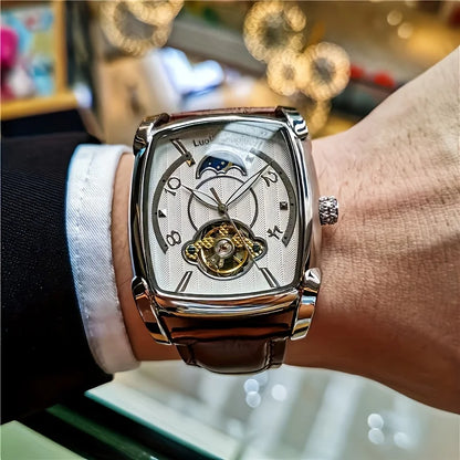 [Luxus-Mechanikuhr mit Tourbillon] Leichte Luxus-Mechanikuhr mit Tourbillon für Herren – Vollautomatisches Spitzenmodell im trendigen „Skelett“-Design, ideal für den Business-Look o
