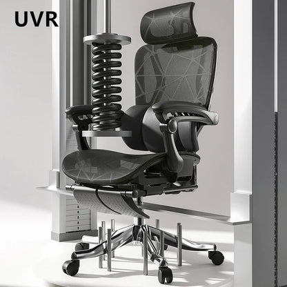 UVR Gaming Computer Chair Household Ergonomic Design Armchair Sedentary Comfortable Reclining Mesh Staff Stool Office Chair