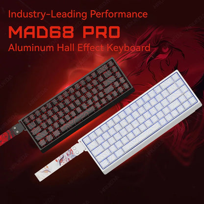 MADLIONS Mad 60he Mad60HE Mad 68HE Teclado mecânico com interruptores magnéticos, com fios, hot-swap, taxa de polling 8K, teclado gaming personalizado