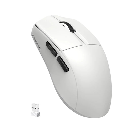 Ratón portátil ultraligero E-YOOSO con cable, ratón trimodo 2.4G /BT/USB-C recargable para ordenador portátil/PC/Mac