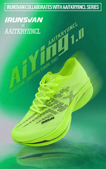 IRUNSVAN Chaussures de sport à semelle en carbone Chaussures de course à pied professionnelles pour marathon Chaussures de jogging respirantes et amortissantes unisexe 095