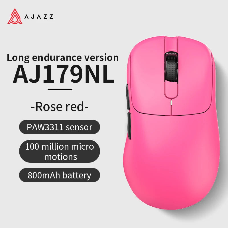 Mouse wireless AJAZZ AJ179 NL Star Flash Version, 3 modalità, bassa latenza, lunga autonomia, leggero e personalizzato, per ufficio e gaming