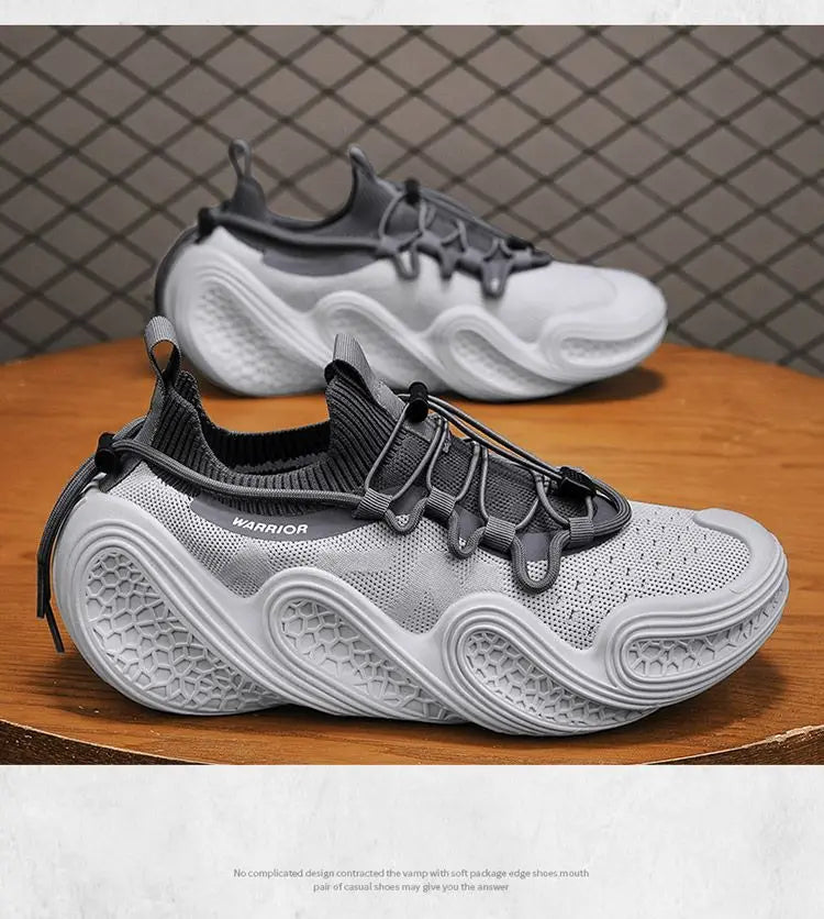 Warrior Original Brand Men's Sneaker Trend Mesh Breathable Soft Design Sports Shoes Summer Walking Jogging Men Casual Shoes