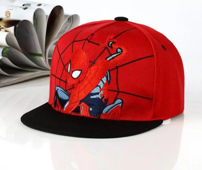 *2026 Anime Cartoon Spiderman Hats for Kids Toddler Baby Baseball Cap Spring Summer Children's Snapback Hip Hop Adjustable Caps