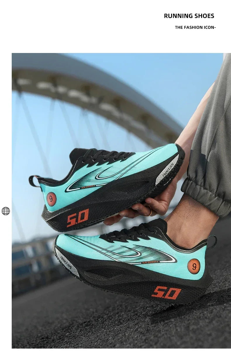 Ténis de corrida unissexo 2025 com placa integral de carbono, profissionais para maratona, leves, com amortecimento reativo e respiráveis