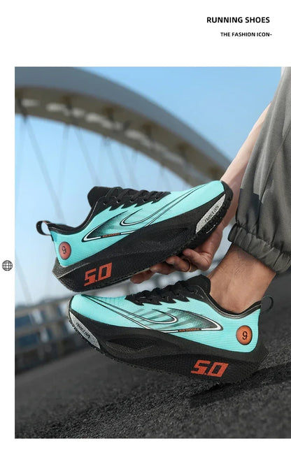 Ténis de corrida unissexo 2025 com placa integral de carbono, profissionais para maratona, leves, com amortecimento reativo e respiráveis