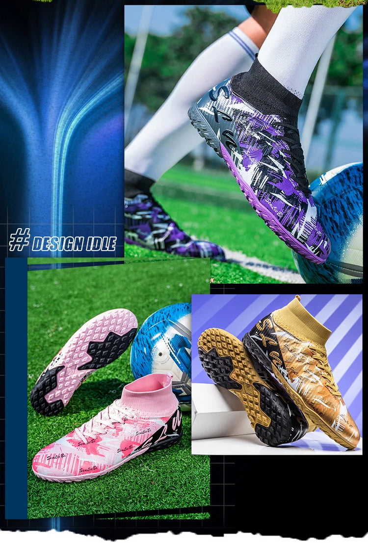 34–46 dydžio vyriški FG/TF futbolo bateliai, futsalo, profesionalūs, unisex, vaikų futbolo bateliai, treniruočių, lauko, berniukų futbolo bateliai, sportiniai bateliai
