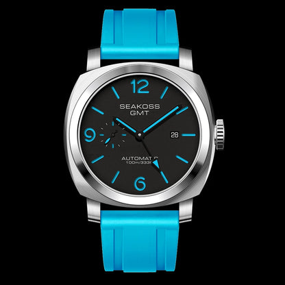 SEAKOSS 100m Diving Men GMT Automatic Mechanical Watches 1963 Clock 2557 Seagull Movement Super Luminous Sapphire Wristwatches