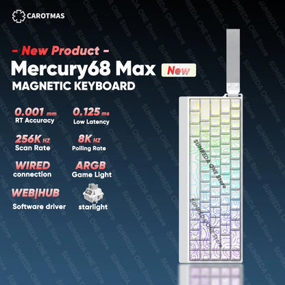 IROK Carotmas Mercury68 Max mars68 pro Mercury 68 teclado mecánico magnético gaming Rapid Trigge 0.001 8K con cable para gamers