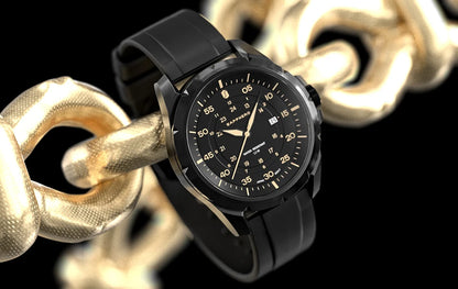 SAPPHERO Men’s Watch – Luxury quartz watch, water-resistant to 50 m, featuring an imported movement and a stainless steel case – An ideal gift idea for men.