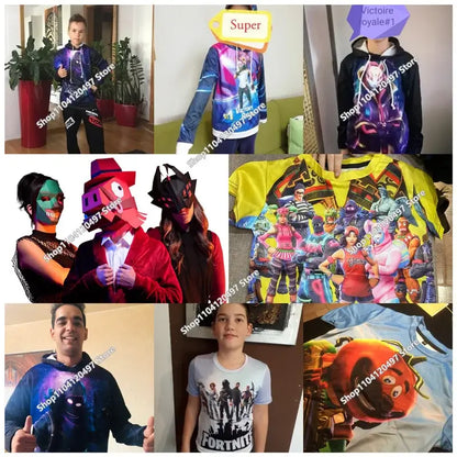 Lastenvaatteet syksyinen collegepaita T-paita huppari uusi Fortnite lasten rento asu mukavat streetwear-vaatteet