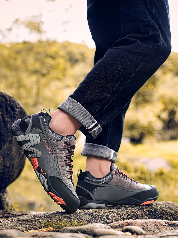 Outdoor-Liebhaber-Trekkingschuhe für Herren, wasserdichte Wanderschuhe, Bergstiefel aus echtem Leder, Woodland-Jagd- und taktische Schuhe