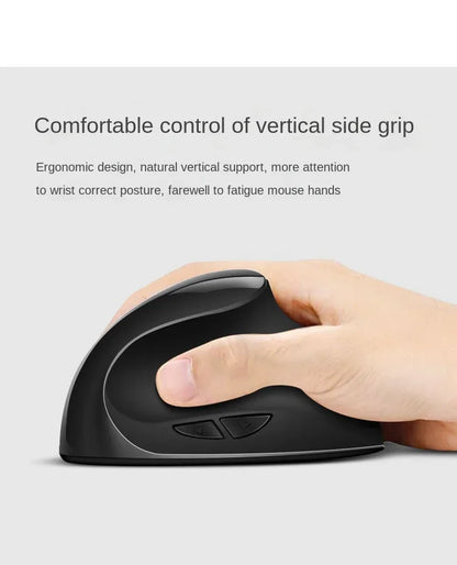 BTS-908 Najbolje prodajana polnilna navpična ergonomska brezžična miška z 2.4G USB sprejemnikom, nastavljivo ločljivostjo 1600 DPI in 6 gumbi