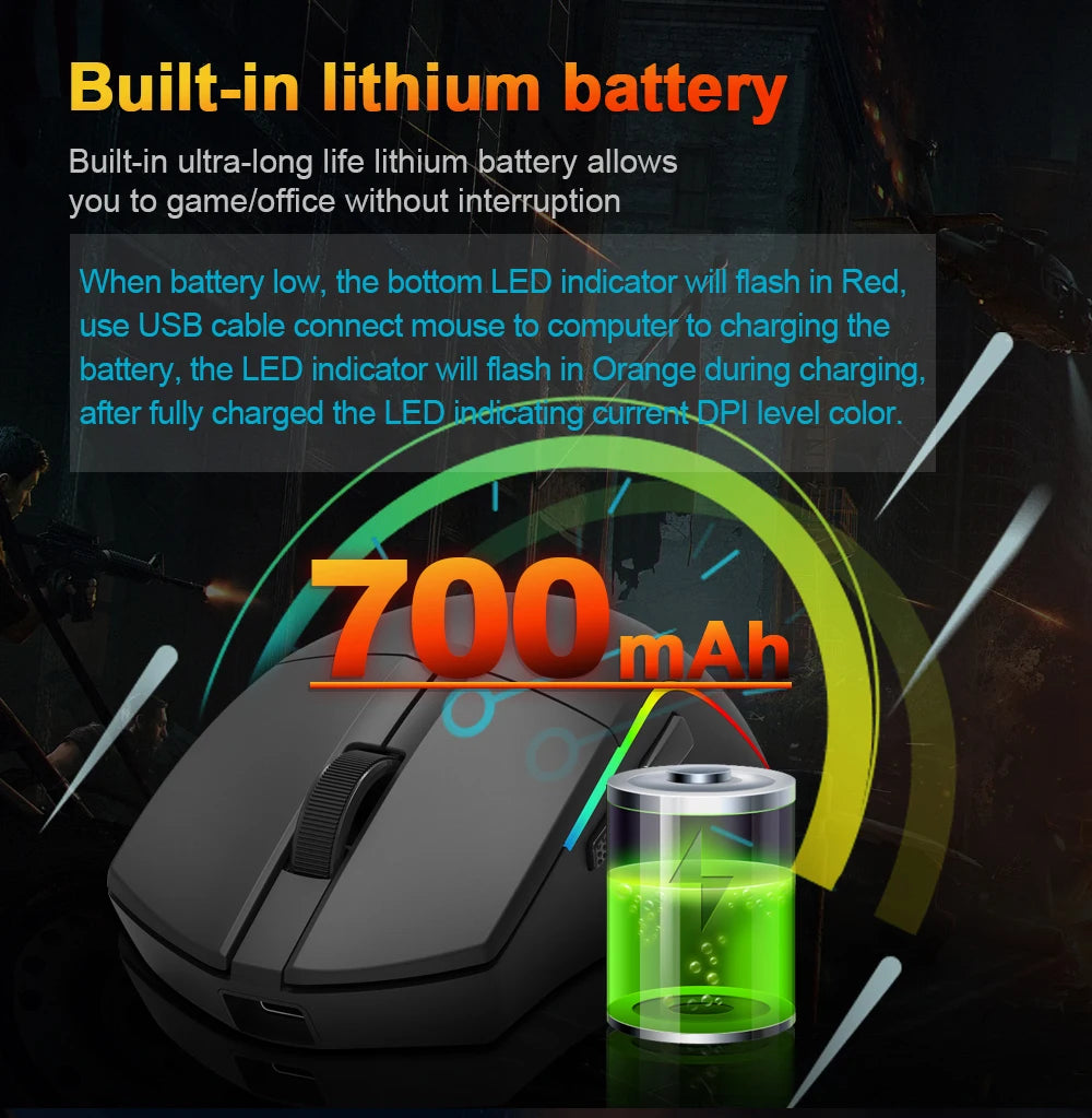 REDRAGON DEICIDE M816 PRO RGB USB Support Bluetooth 2.4G Wireless Gaming Mouse 26000 DPI 6 Buttons for Gamer Wired Mice Computer