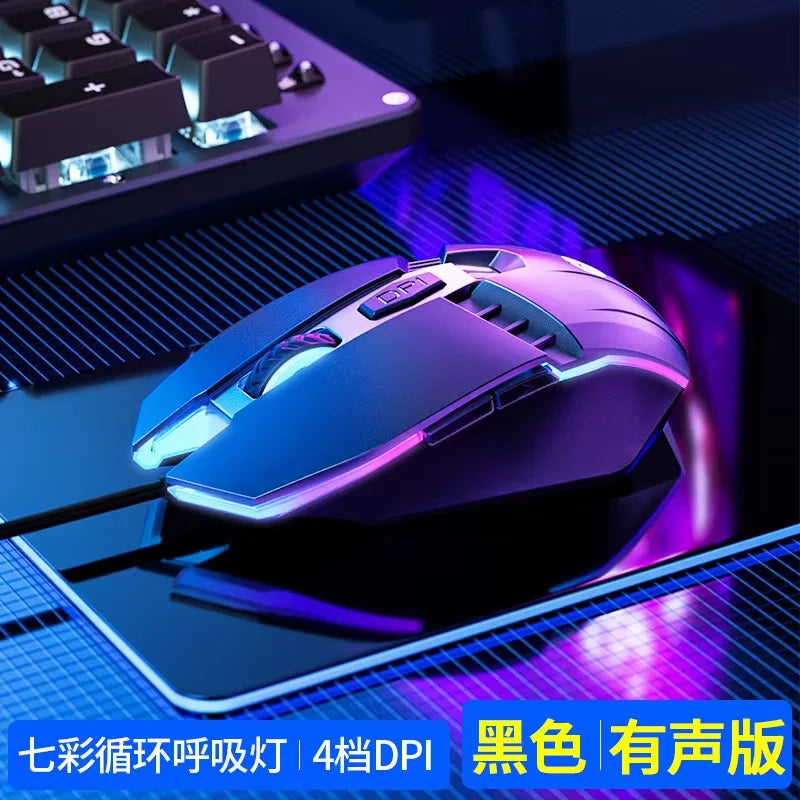 HP M1 kabelgebundene Gaming-Maus, weiß beleuchtet, E-Sports-Maus, USB, für Gaming, Büro, Desktop und Laptop