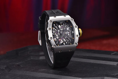 PAGANI DESIGN Newest Luxury Skeleton Watches VH65 Man Quartz Watch 42MM Rubber Strap Sapphire Glass Waterproof reloj hombre