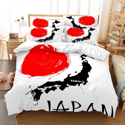 Bamboo Painting Duvet Cover Set Chinese Style Bedding Set Youth Linen Queen Size Bed Comforter Cover Set Fashion Bedding Set