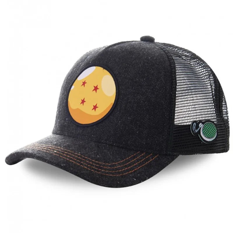 Dragon Ball Styles Anime Son Goku Bomuld Ny baseballkasket til mænd og kvinder Hip Hop Far Justerbar mesh-kasket Trucker-kasket