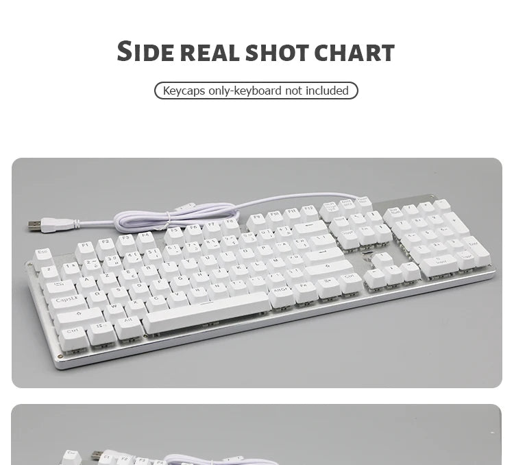 104 teclas retroiluminadas coreanas, francesas, rusas, españolas y alemanas para teclado mecánico con interruptores MX, perfil OEM, teclas ABS DIY