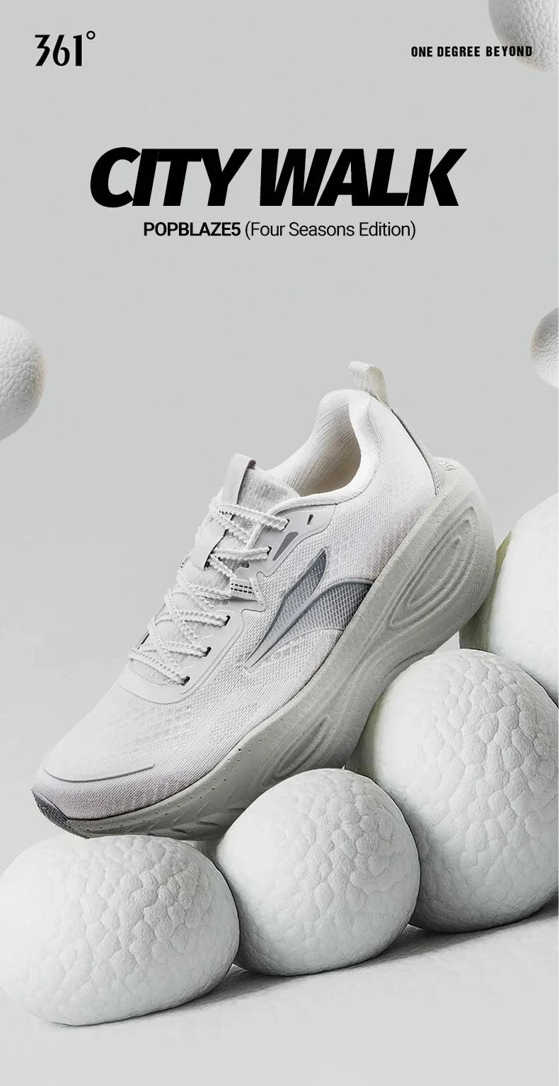 361 Degrees PopBlaze 5 Herren-Laufschuhe, neue Dämpfung, dicke Sohle, atmungsaktiv, rutschfest, Outdoor-Jogging-Sneaker für Herren 672532212