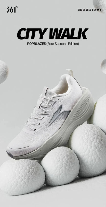 361 Degrees PopBlaze 5 Herren-Laufschuhe, neue Dämpfung, dicke Sohle, atmungsaktiv, rutschfest, Outdoor-Jogging-Sneaker für Herren 672532212