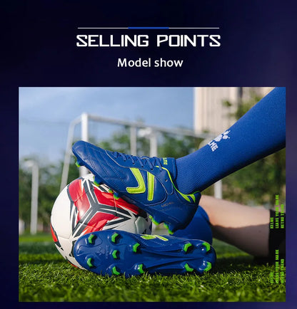 KELME FG Soccer Shoes Original Cow-Skin Sneakers Men Professional Grass Non-Slip Sports Training Football Boots ZX80011018