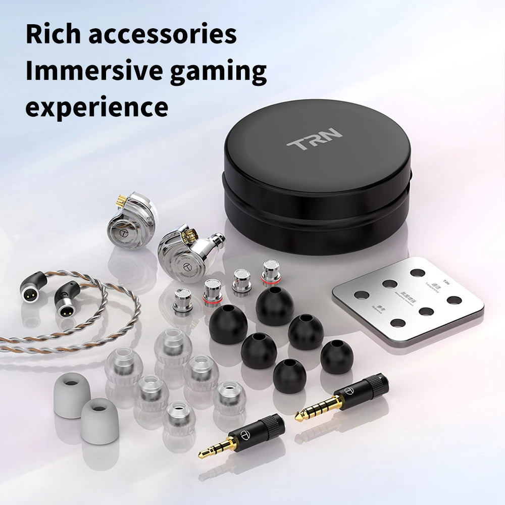 Monitores In-Ear TRN Conch Lucky Bag – Auriculares HiFi com Fio, Dinâmicos de Diamante DLC, com Filtros de Bocal de Afinação para Xiaomi