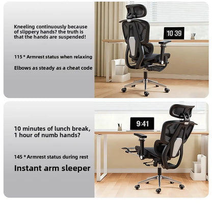 Ergonomic Office Chair Reclining with Footrest High Back Computer Desk Chair with Lumbar Support for Home Office Gaming